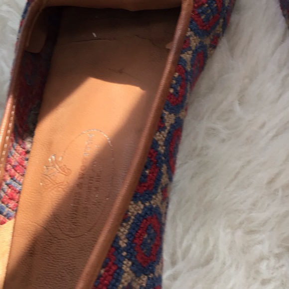 Stubbs and Wootton Palm Beach Needlepoint and Leather Trim Flats Driving Shoes - Picture 9 of 12